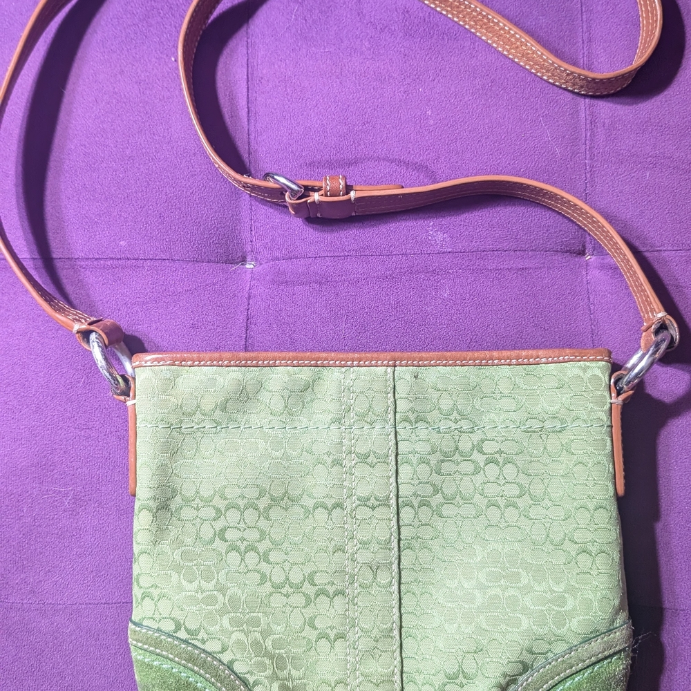 Green and Tan Women's Bag